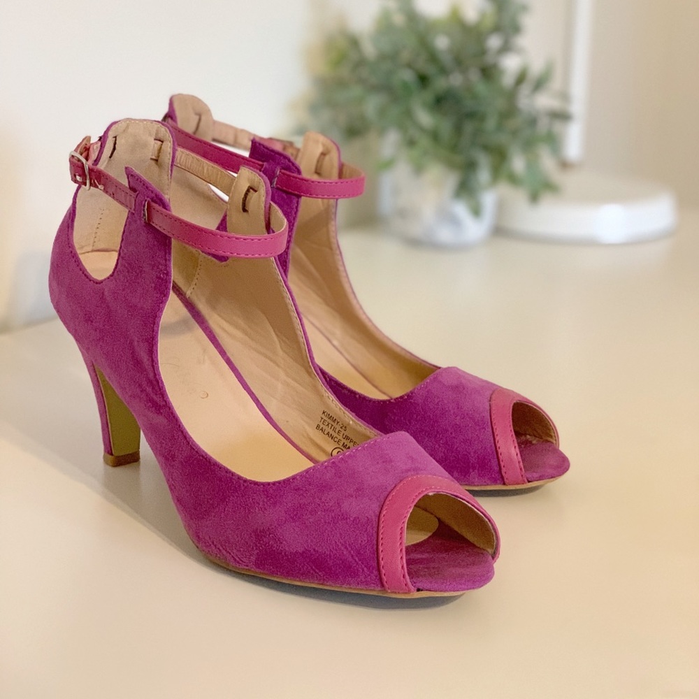 ModCloth Fuchsia Peep-toe Heels